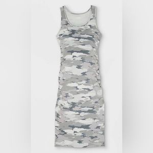 Isabel Maternity Gray Camo Dress Size Medium